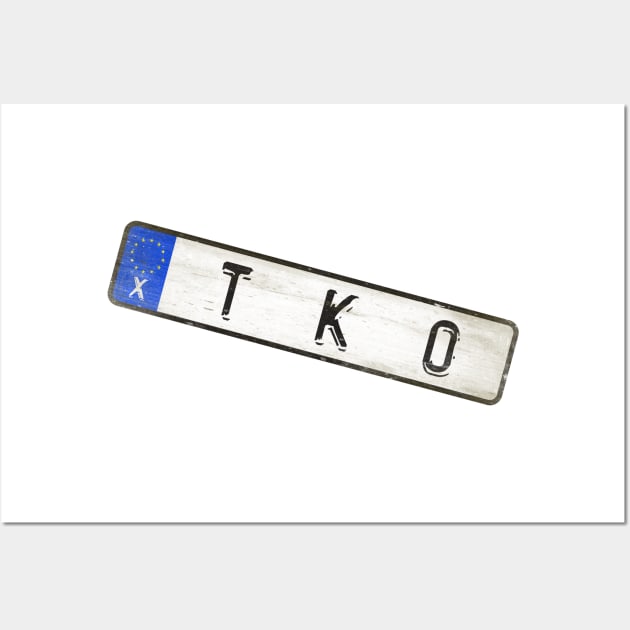 TKO - License Plate Wall Art by Girladies Artshop